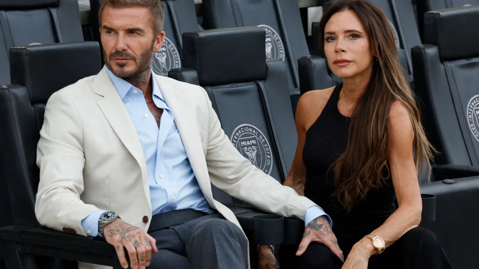 Inter Miamis ägare David Beckham tillsammans med hustrun Victoria Beckham, tidigare medlem i engelska supergruppen Spice Girls.
