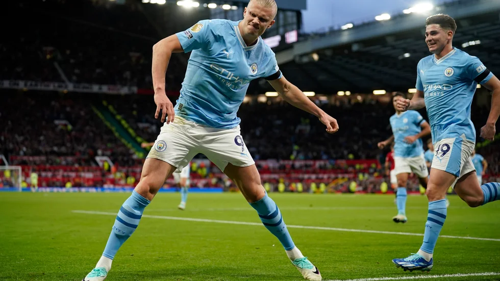 Erling Haaland fick fira på Old Trafford.