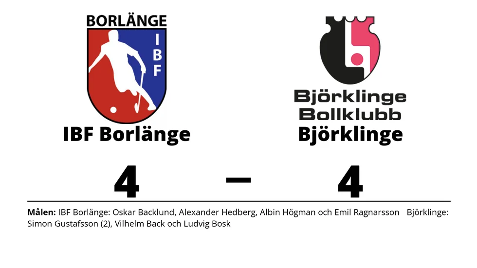 IBF Borlänge spelade lika mot Björklinge BK
