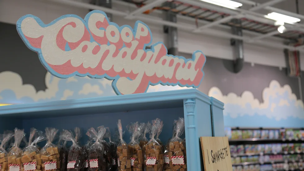 Coop Candyland är en helt ny avdelning som växer fram på Stora Coop.