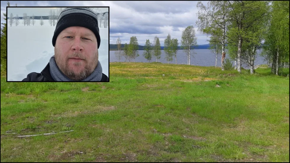 När Arjeplogs kommun gjorde sin inspektion ett år efter klagomålet hade gräset börjat växa igen på den schaktade tomten. Nu kräver kommunen att den nya ägaren planerar 400 björkar. "Det är helt orimligt", säger Joen Meier Olsen.