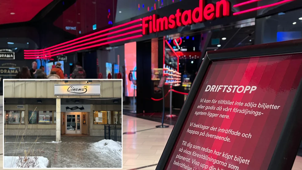 Biografen Cinema 3 har påverkats hårt av hackerattacken mot Filmstaden. 