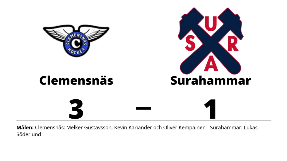 Clemensnäs HC vann mot Surahammars IF