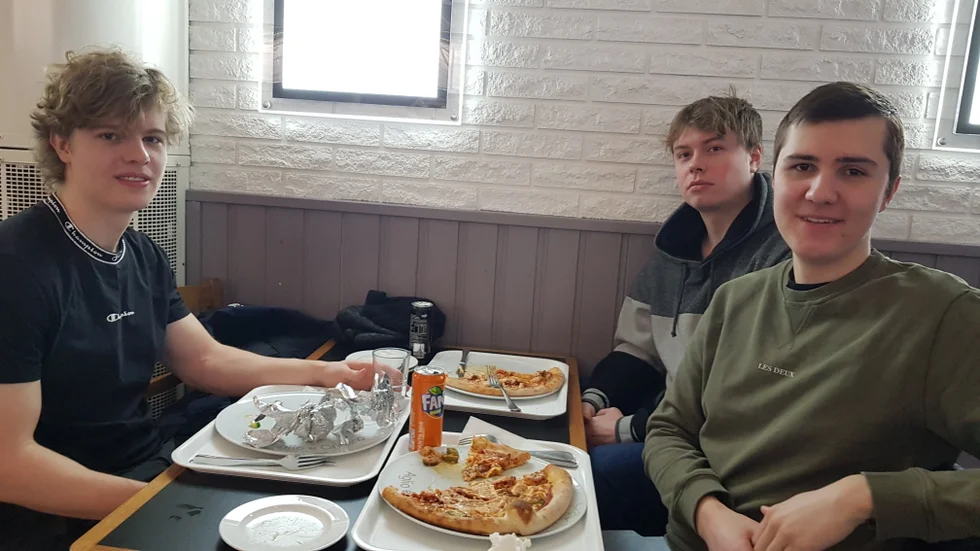  Många ville äta pizza på nyårsdagen 