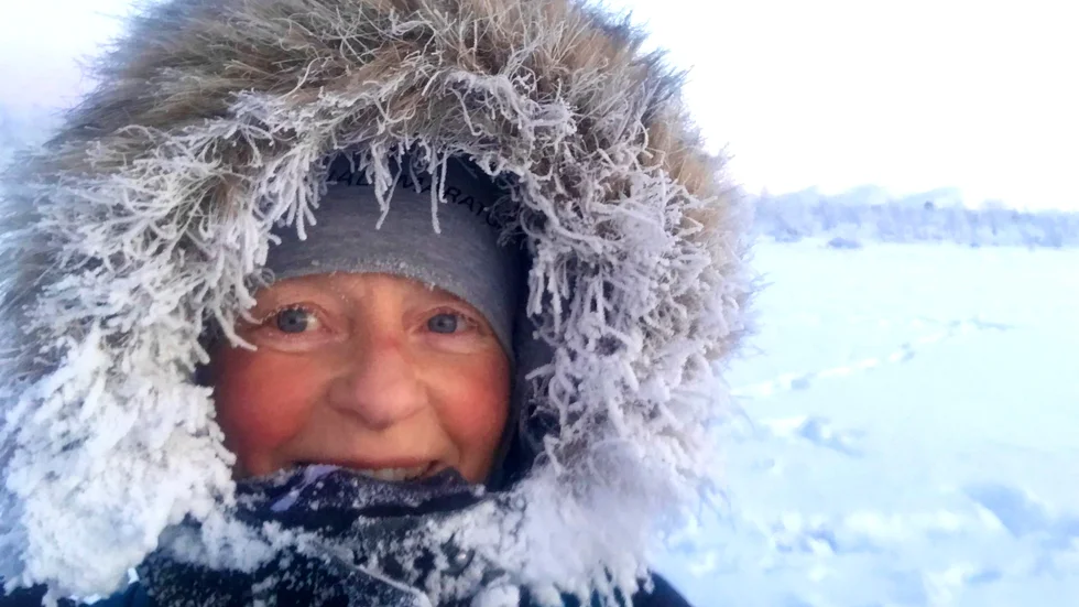 Jane Ahrling berättar att hon tidigare upplevt minus 33 grader. 42 blev nytt rekord.