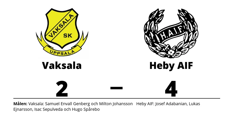 Vaksala SK förlorade mot Heby AIF