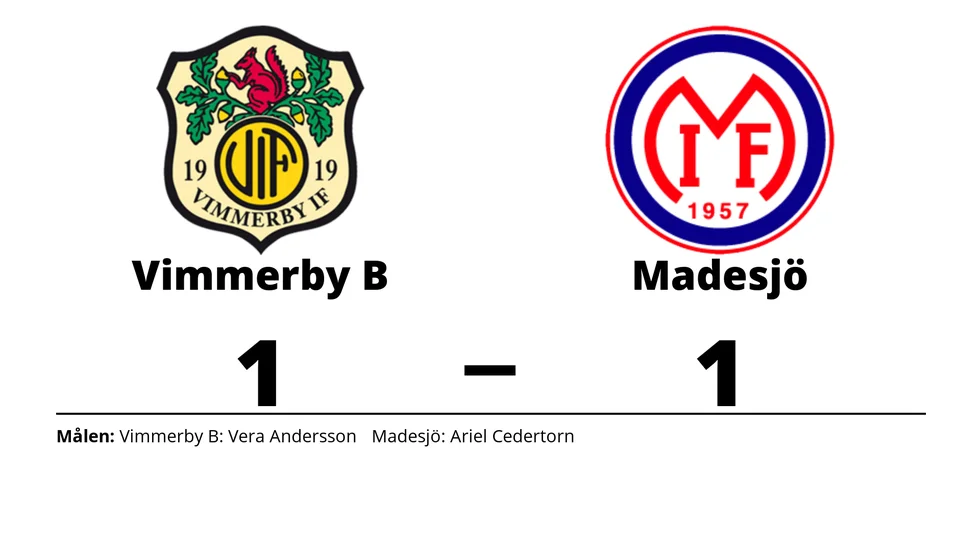 Vimmerby IF B spelade lika mot Madesjö IF