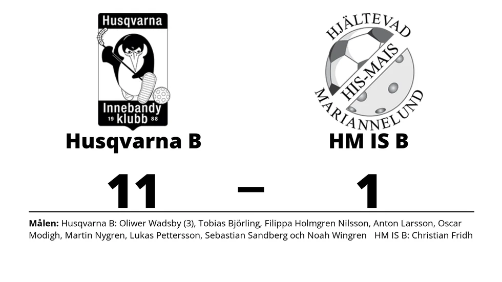 Husqvarna IK B vann mot Hjältevad Mariannelund IS B