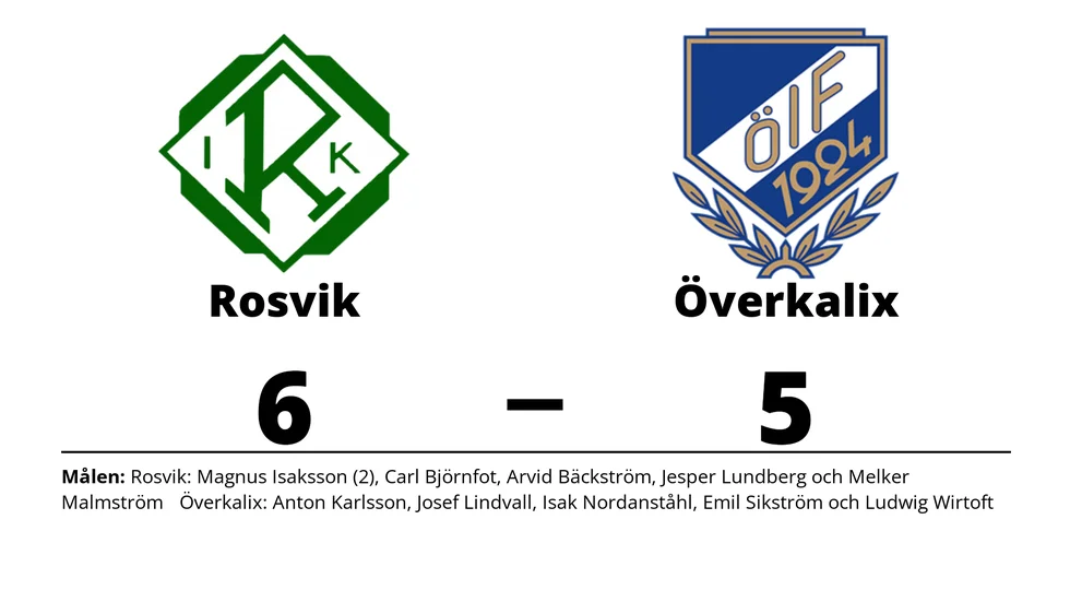 Rosvik IK vann mot Överkalix IF