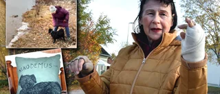 Karin attackerades av hund mitt i byn • "Det är fruktansvärt"