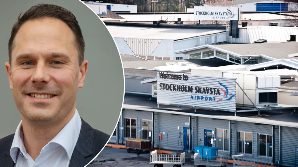 Jesper Fredmark, vd för Skavsta flygplats.