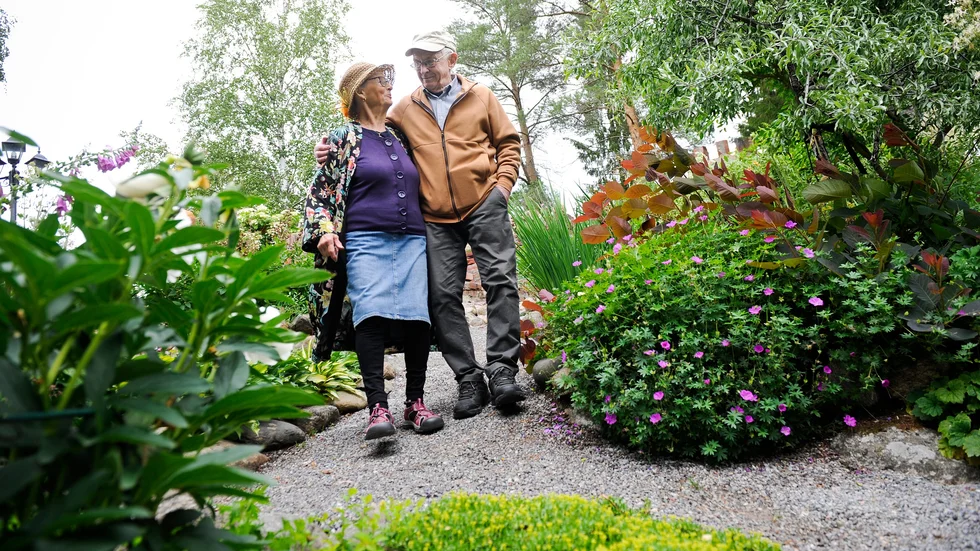 Irene och Bernt Wikström i Kåsböle började anlägga sin visningsträdgård Lilla Madeira hösten -2000. Sedan dess har den lockat många trädgårdsintresserade besökare.