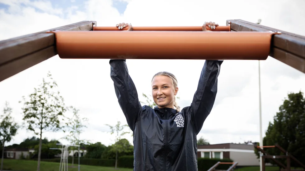Sanna Nilsson är personlig tränare på Actic. UNT mötte henne i samband med ett pass vid utegymmet i Årstaparken.