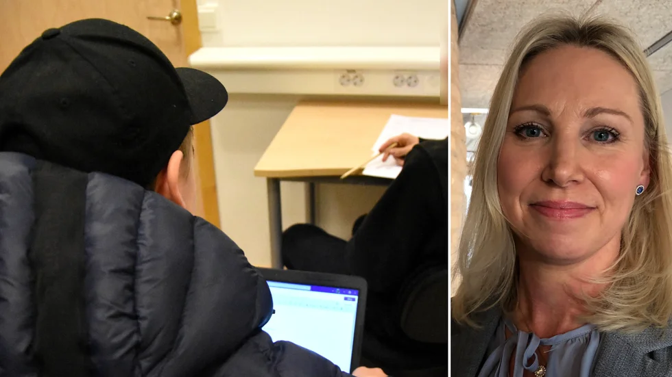 Pernilla Bergqvist (L) berättar om den akutskola som nu planeras i Sigtuna kommun. Sedan tidigare finns enstaka akutskolor i storstäderna, men nu startar även flera andra kommuner akutskolor.