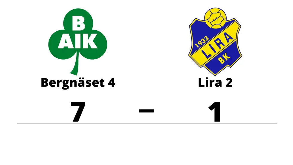 Bergnäsets AIK 4 vann mot Lira BK 2