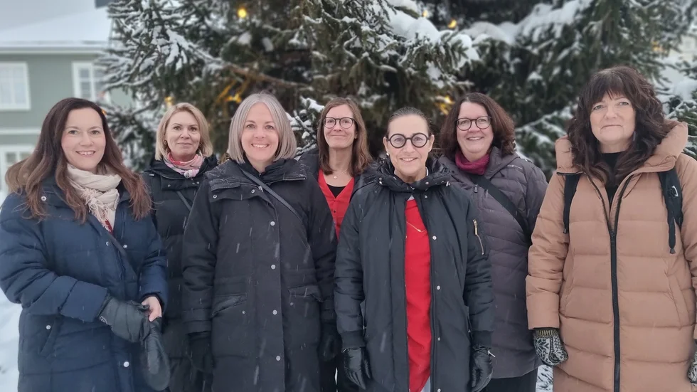Den 28 december kommer flera stora arbetsgivare i Piteå att hålla i ett rekryteringsevent. Deltar gör bland annat, från vänster: Sandra Åström, Wibax, Linda Larsson, Pite energi, Johanna Vincent, Sparbanken Nord, Åsa Rundgren, Smurfit Kappa Piteå, Lena Fernberg, Shorelink, Cathrine Granberg, Piteå kommun, Marie Lindgren Berglund, Piteå Science Park.