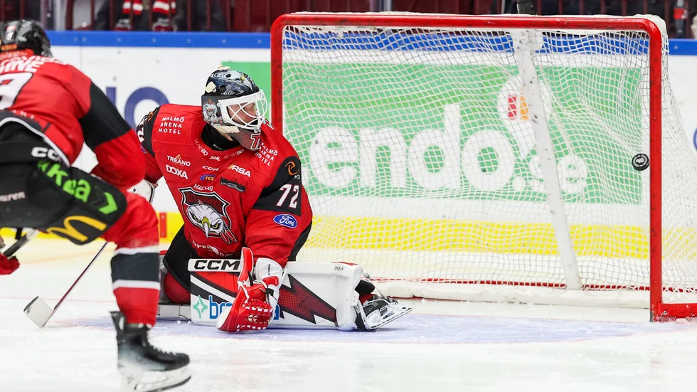 Malmö Redhawkss Daniel Marmenlind stod för en jätteblunder i matchen mot Skellefteå. Arkivbild.