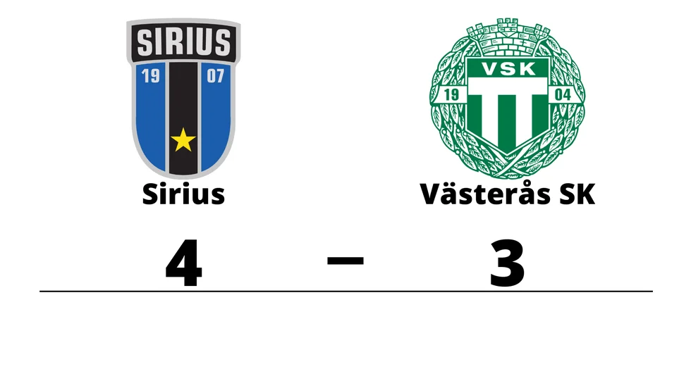 IK Sirius FK vann mot Västerås SK FK