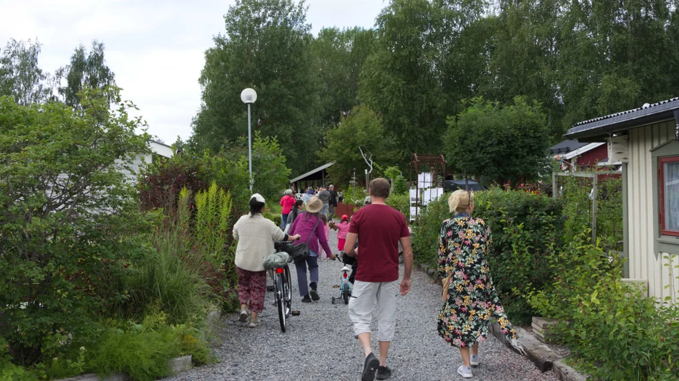 Det var mycket folk på kolonidagen, men färre än tidigare år. 