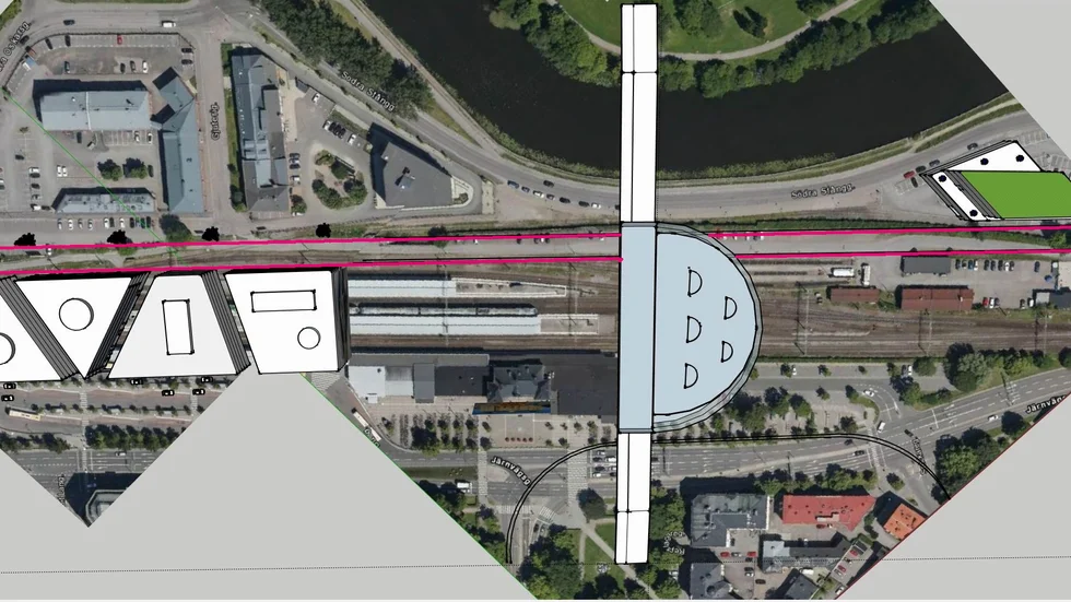 Redan 2015 började jag skissa på en integrerad stationslösning ovanför spåren, skriver debattören. 