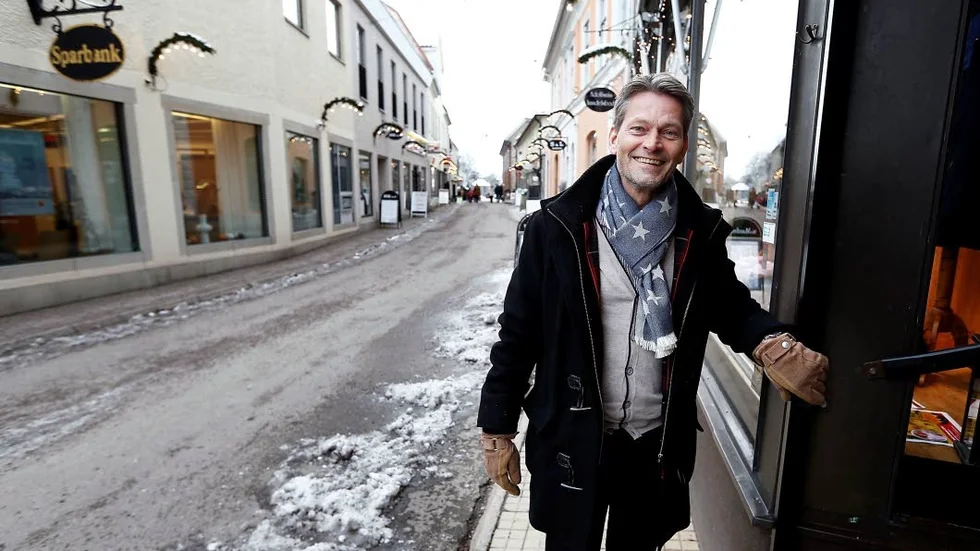 Inga lediga lokaler. Mats Manfredson på Vision Vadstena är nöjd med företagsklimatet i centrum.