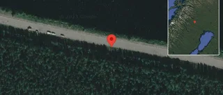 Stopp på väg 97 på grund av en singelolycka