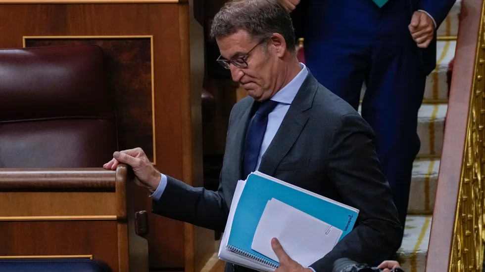 PP:s partiledare Alberto Núñez Feijóo fick ett första nej till att bilda ny spansk regering.