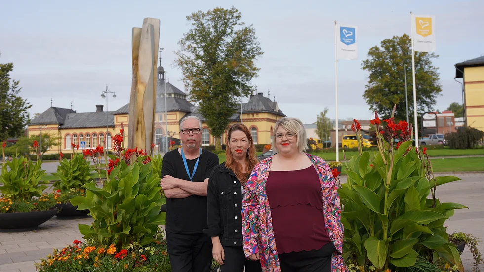  Tero Larsson, Katarina Ståhl och Sofia Holmqvist på Flen kommuns kommunikationsenhet.   