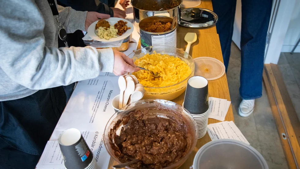 Det bjöds inte bara på köttgryta och chili con carne. Även mac and cheese och desserter som chokladmousse fanns med på menyn.