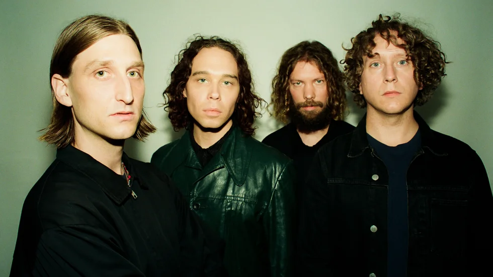 Karl Sundström, Alexander Jubell, Petter Lagerlöf och Mathias Ek i gitarrbandet Terra. Pressbild.