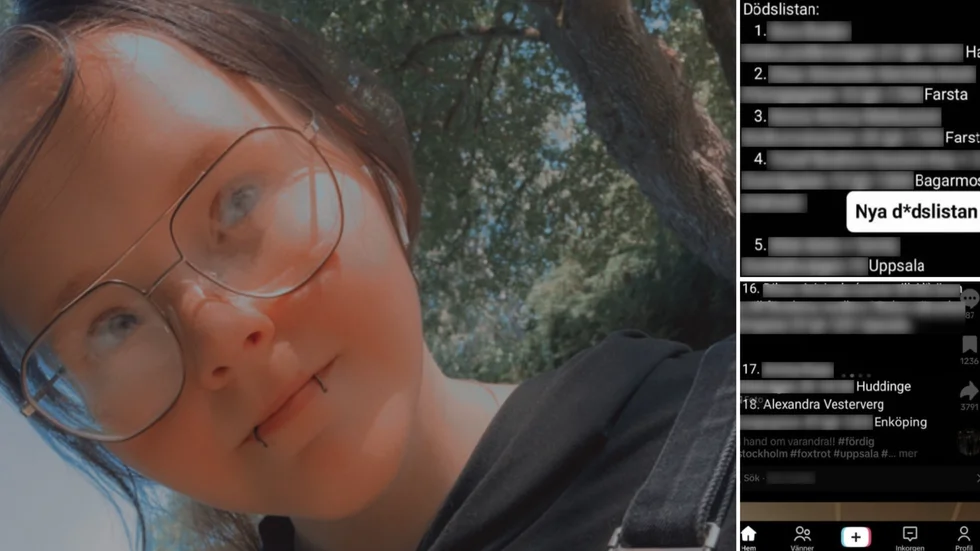 Alexandra Hanell-Vesterberg i Enköping hamnade på en så kallad dödslista som fått stor spridning på sociala medier. Hon står med, visserligen felstavad, som nummer 18 på listan.