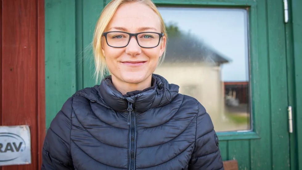 Frida Thomsson odlar och säljer Gotlandslins, bland annat genom sin gårdsbutik Ekofrida. 