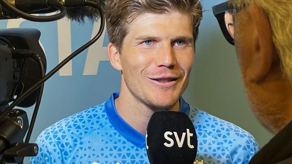Norrmannen Oliver Berg, 29, höll pressträff på tisdagen efter att han skrivit på för Malmö FF. Berg har värvats från den allsvenska seriekonkurrenten Djurgården.