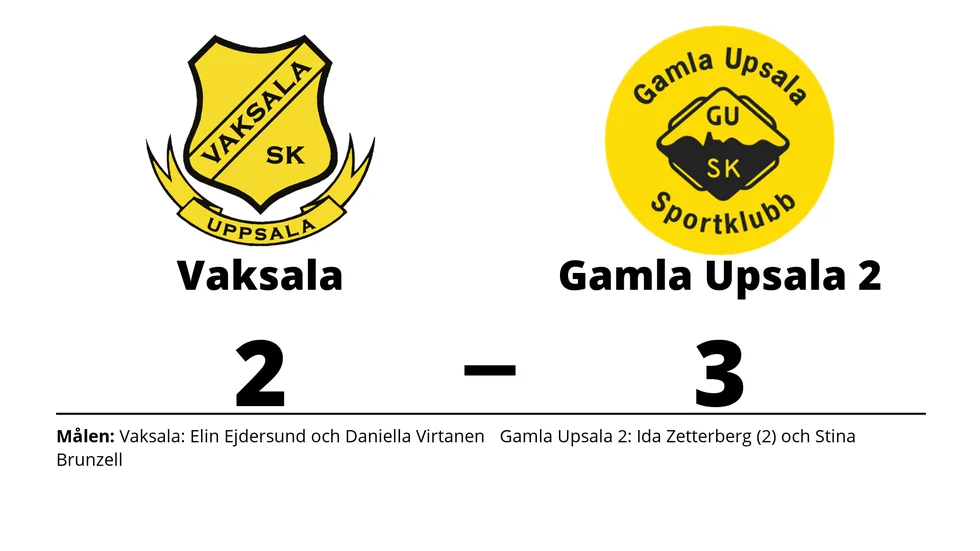 Vaksala SK förlorade mot Gamla Upsala SK 2