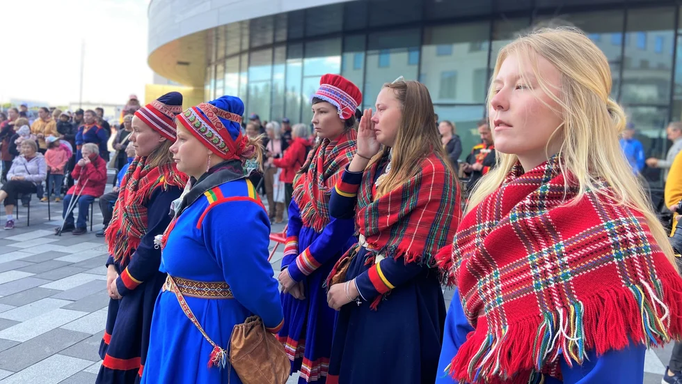 Samiska ungdomar från två av Kirunas samebyar arrangerade lördagens aktion. 