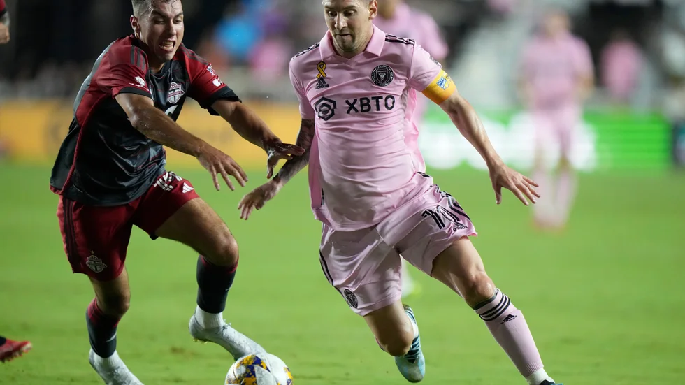 Lionel Messi i matchen mot Toronto, innan han blev utbytt.