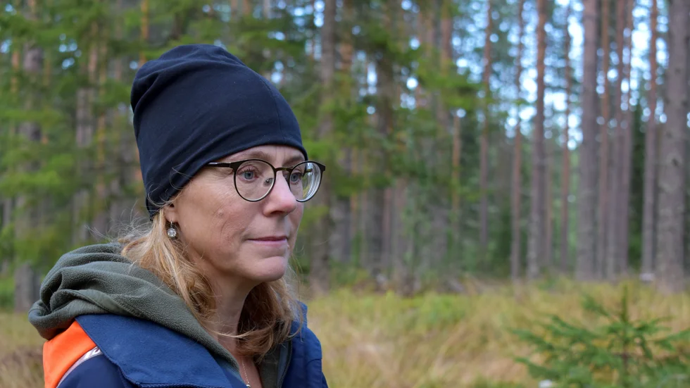 Att äga skog var något nytt för Anna Albinsson. "Men när jag bestämt mig för att göra något så lär jag mig det", säger hon. 