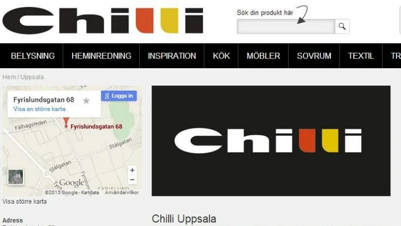 Skärmdump från Chillis hemsida.