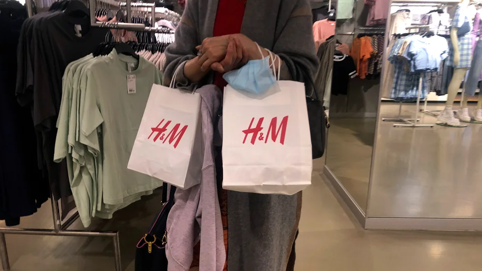 En H&M-butik i Shanghai, Kina. Arkivbild.