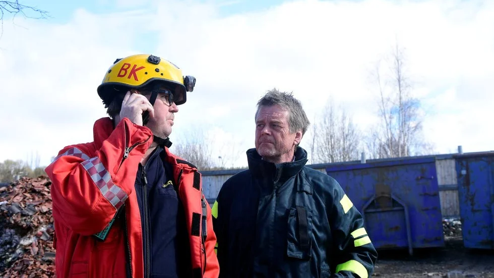 Mats Wikman, räddningsledare, och Bengt Nilsson, räddningschef.