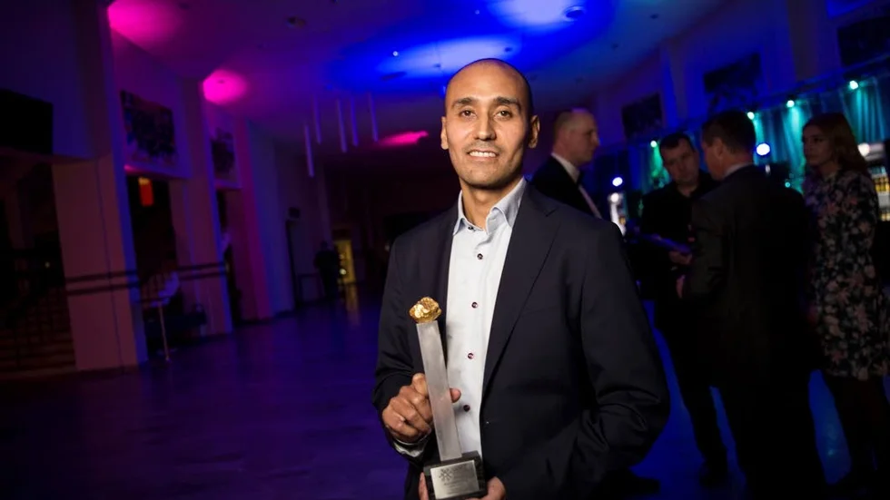 Johan Åström är vd för Alviks Service AB. Nu har de vunnit priset som Årets Guldkorn på Gala Night.