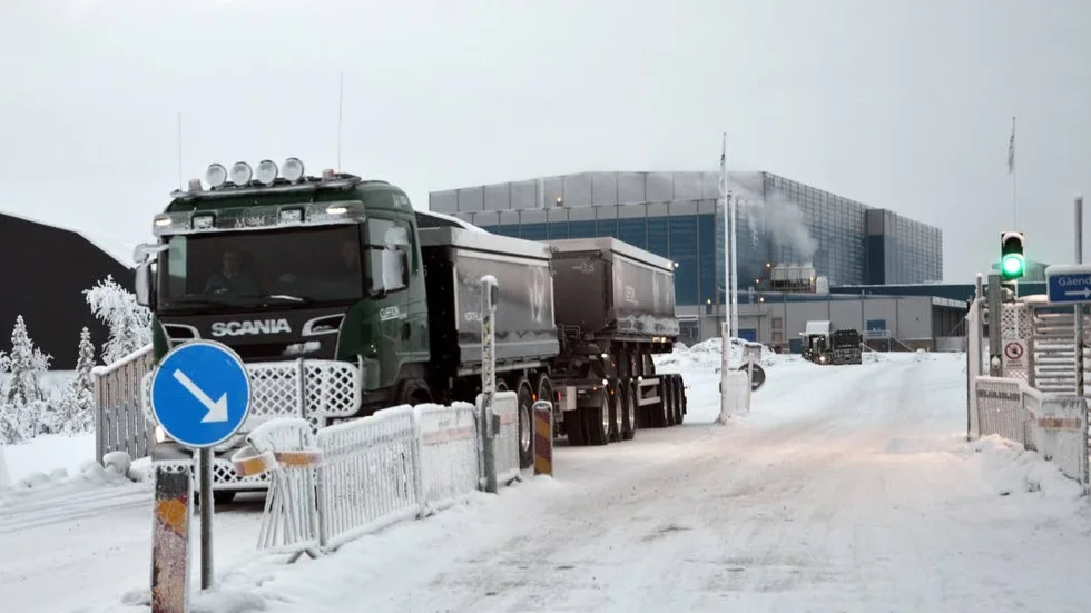 Northland Logistics ansvarade bland annat för logistikfrågor. Här en malmtransport mellan Kaunisvaara och omlastningsplatsen i Pitkäjärvi 2013.