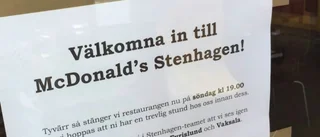 McDonald's stänger en restaurang till