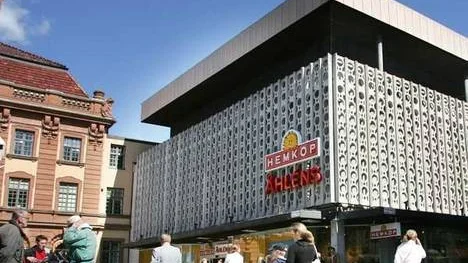 Det gamla Tempohuset vid Stora Torget i Uppsala.