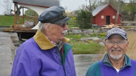 Jan Stanje och  Karl-Erik Brännkärr från Lions i Öregrund.
