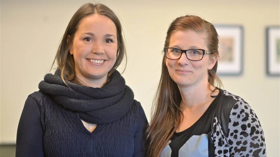 Ungdomssatsningen. Ella Björnklippa, Aktivitetshandledare Stegen och Linnea Eriksson, Yrkessamordnare Stegen.