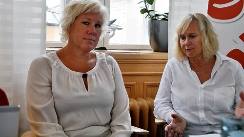 Kristina Edlund och Lena Micko vill göra staden rundare genom fler  nybyggda lägenheter och villor. På så vis kan mer arbetskraft och fler  studenter lockas till staden.