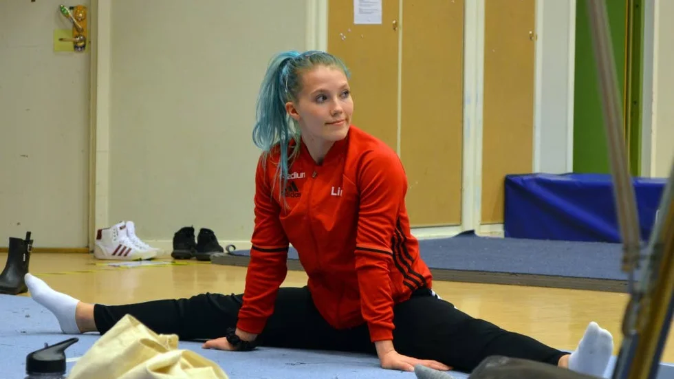 Lina Sjöberg tävlar på NM i Göteborg.