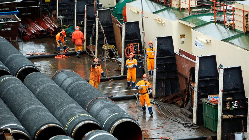 En stor rysk gasledning, Nord Stream, löper på botten av Östersjön till Tyskland. Arkivbild.