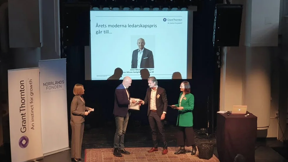 Jonas Nilsson fick Årets moderna ledarskapspris som delades ut av Grant Thornton under tisdagen.